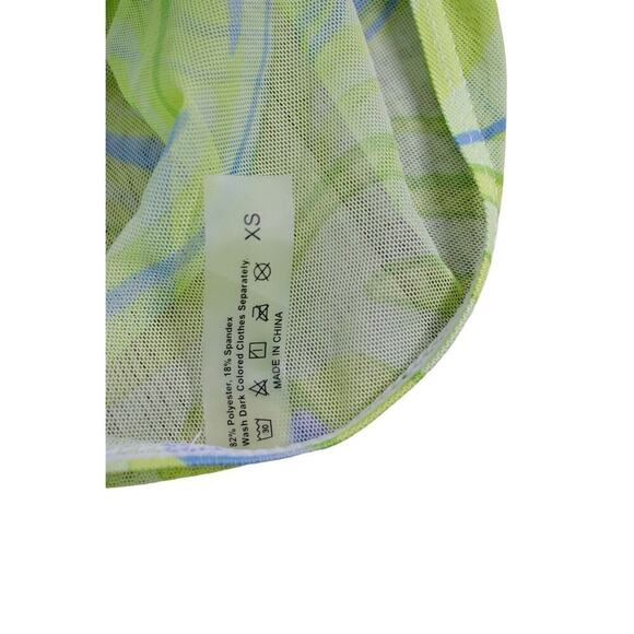 Sexy Mesh Tube Top Swim‎ Coverup XS Ruched See-Through Swimwear Vacation - Picture 6 of 7